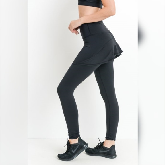 Highwaist Hybrid Half-Skirt Swish Leggings YOGA - Picture 3 of 7